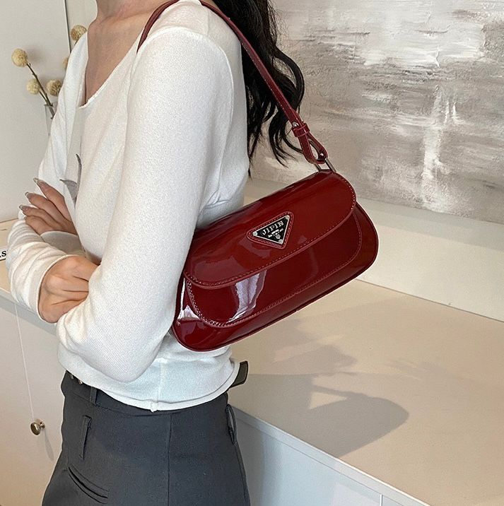 Patent Demi Shoulder Bag