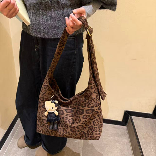 Leopard Kitty Shoulder Bag